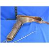Image 1 : Leather Belt and Holster - Right Hand - Nicely Tooled