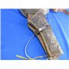 Image 2 : Leather Belt and Holster - Right Hand - Nicely Tooled