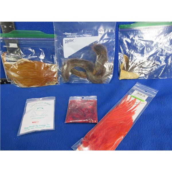 6 Bags of Assorted Feathers/Fur for Fly Tying