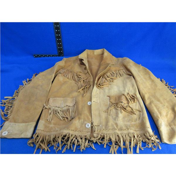 Native American Buckskin Jacket with Fringes - Childs Size