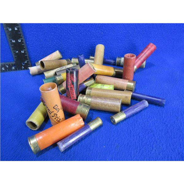 Lot of 30 Mixed Collector Paper and Plastic Shotshell Hulls