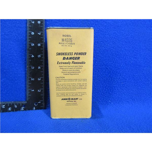 Nobel H4895 Rifle Powder in Ammo Mart Collector Tin