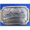 Image 3 : 2 Brass Belt Buckles - Winchester and Smith & Wesson