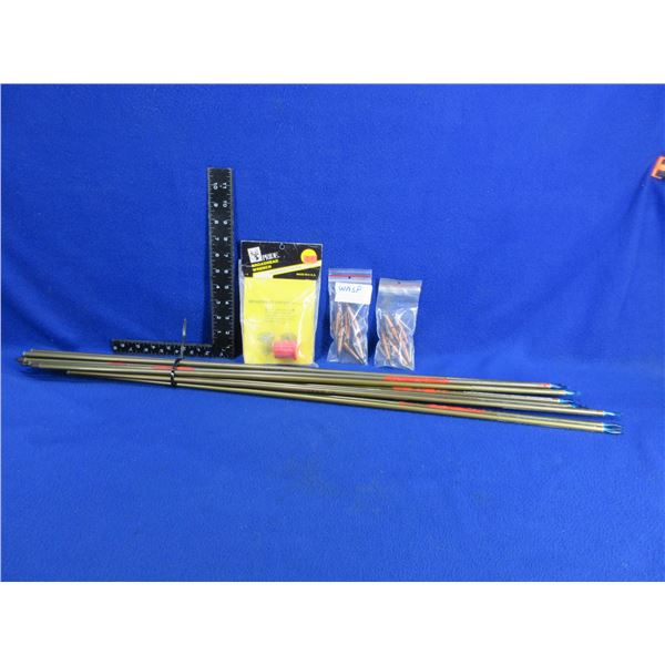 Lot of Misc. Archery - 12 Arrows, Broadheads and Wrench