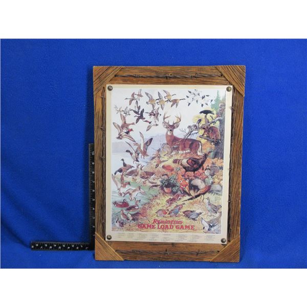 Remington Game Load Game Framed Tin Sign
