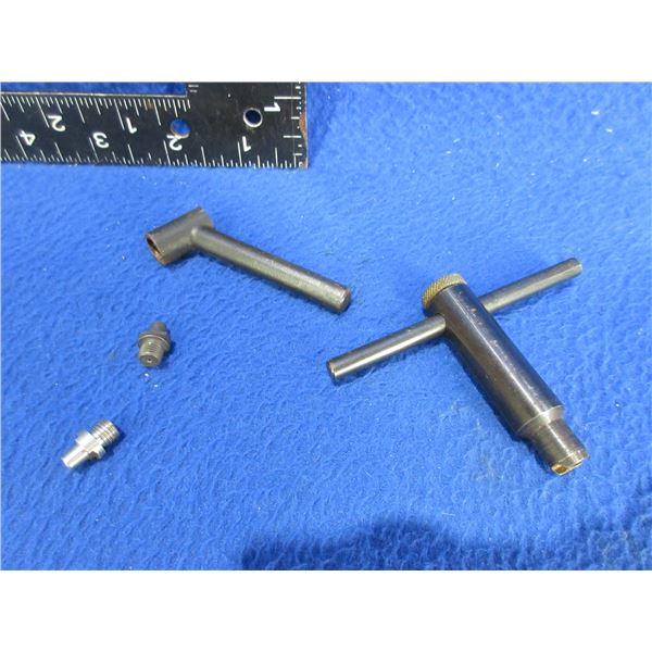 2 Black Powder Nipple Wrenches and 2 Nipples