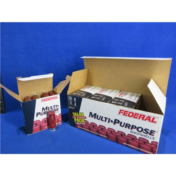 12 Ga. 2 3/4" 6 Shot Federal Shotshells - Carton of 100
