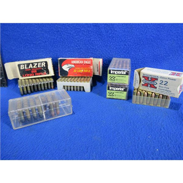 22LR Mixed Cartridges - 4 Boxes of 50, Box of 49, Box of 27