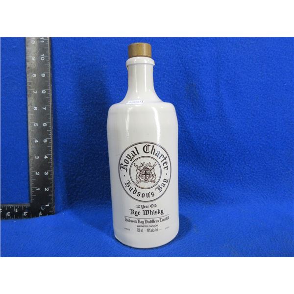 Hudson's Bay Royal Charter Ceramic Whiskey Bottle