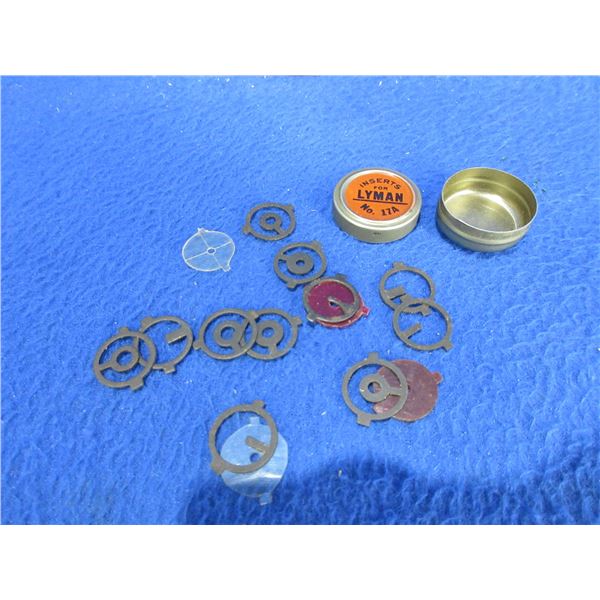 Lyman 17A Peep Sight Inserts in Collector Tin