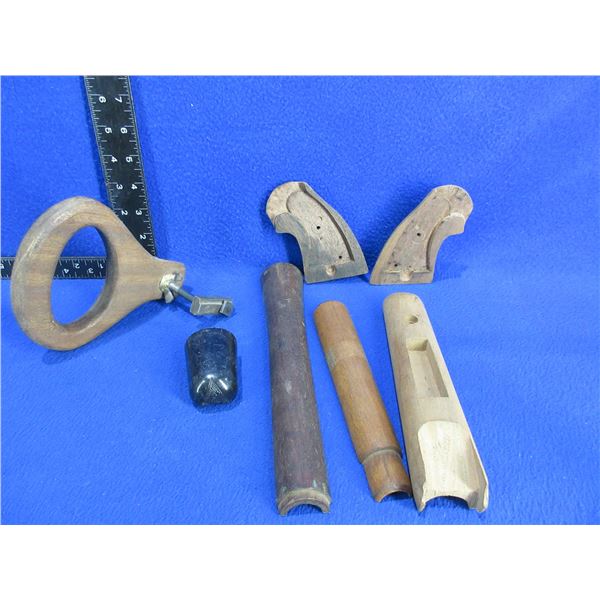 3 Unknown Wood Forearms, Wood Grips, Plastic End Cap