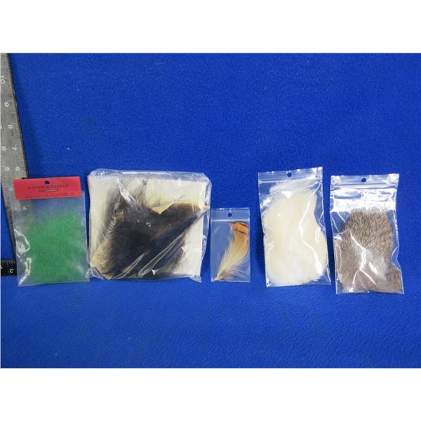 5 Bags of Assorted Feathers/Fur for Fly Tying