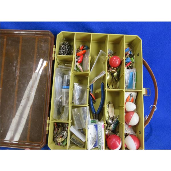 Lot of Assorted Fishing Tackle in Plano Case
