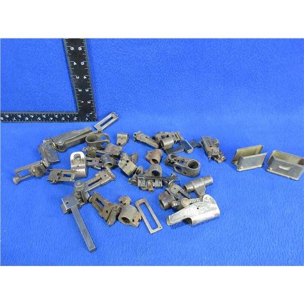 Lot of Misc. Gun Parts - Front and Rear Sights, Garand Clips
