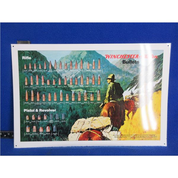 Winchester-Western Bullets Tin Sign - 18" x 12"