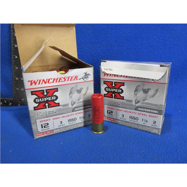 12 Ga. 3" 2 Shot HV Steel Shot Winchester Shotshells