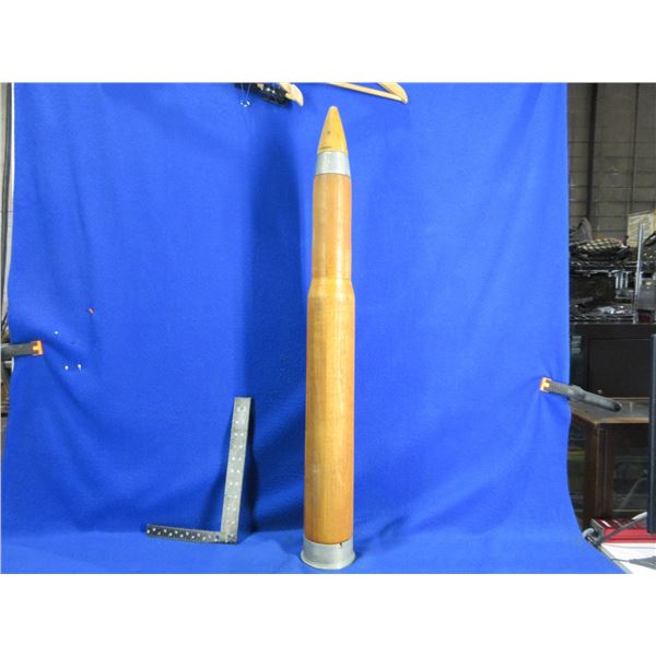 WWII Wood & Metal Practice Cartridge Marked "MK-6 1944"