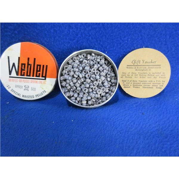 .22 Cal. Webley Pellets - Box of 500 Appears Full