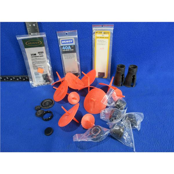 Lot of Misc. Scope Bases, Turret Knobs Etc.