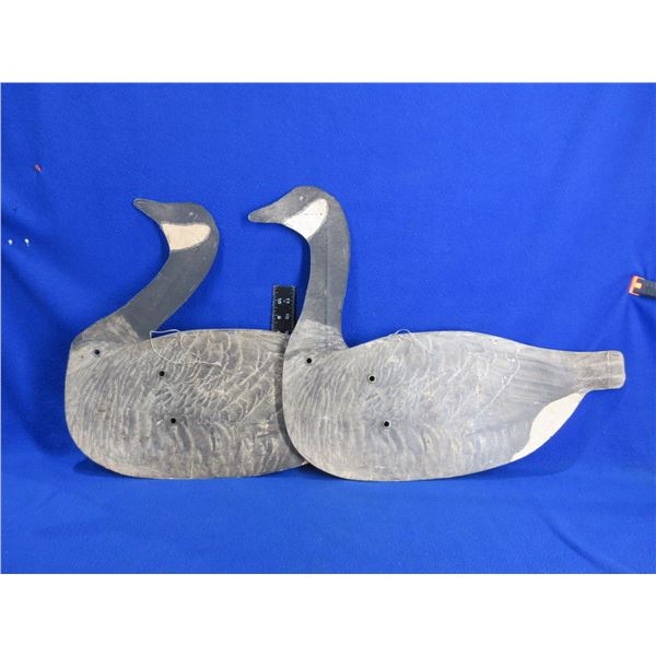 2 Johnson's Canada Goose Folding Cardboard Decoys