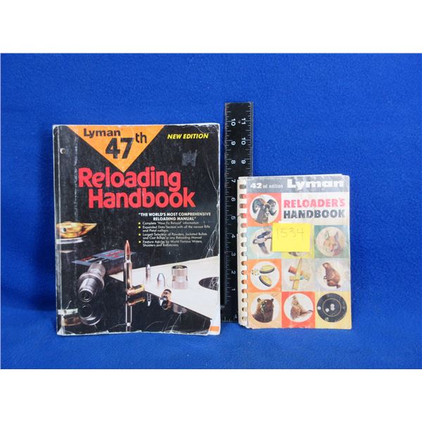 2 Books - Lyman Reloading Handbook 42nd & 47th Editions