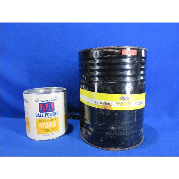 2 Empty Powder Tins - DuPont 700-X 12 lb, Win. AA Ball 3lb
