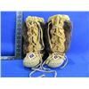 Image 1 : Native American Childs Mukluks with Fur and Beadwork