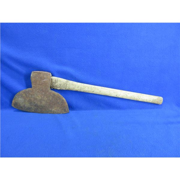 Vintage Broadaxe/Hewing Axe with Wood Handle