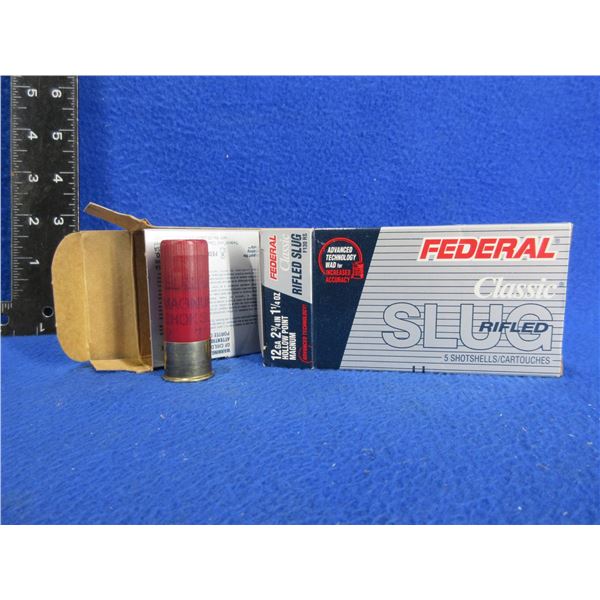12 Ga 2 3/4" HP Mag 1 1/4 oz Rifled Slug Federal Shotshells