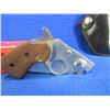 Image 3 : Folding Gun Knife with Leather Sheath