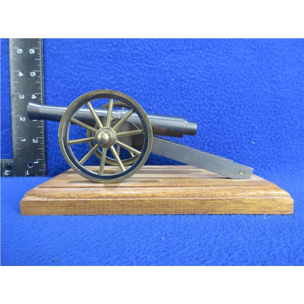 Vintage Brass and Metal Cannon Replica Ornament