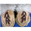 Image 2 : Native American Childs Mukluks with Fur and Beadwork
