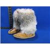 Image 3 : Native American Childs Mukluks with Fur and Beadwork