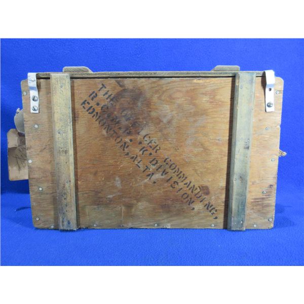 Wood Ammo Box with Lid and Empty Ammo Boxes