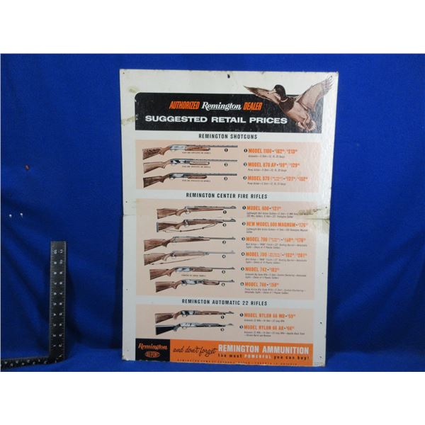 Remington DuPont Cardboard Advertising Sign