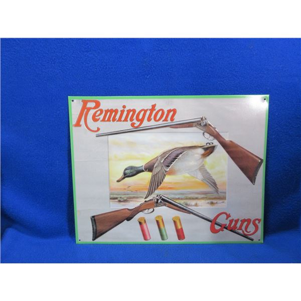 Tin Sign - Remington Guns - 16" x 12 1/2"