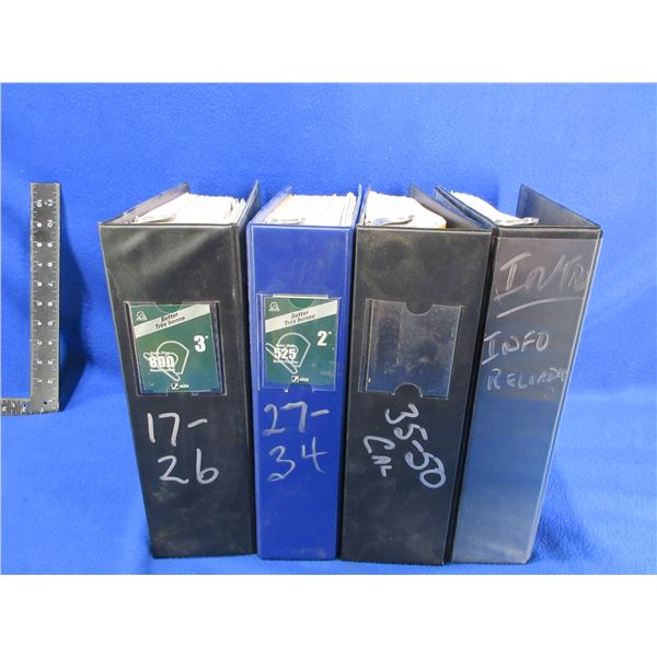 4 Binders of Gun, Ammo and Reloading Information