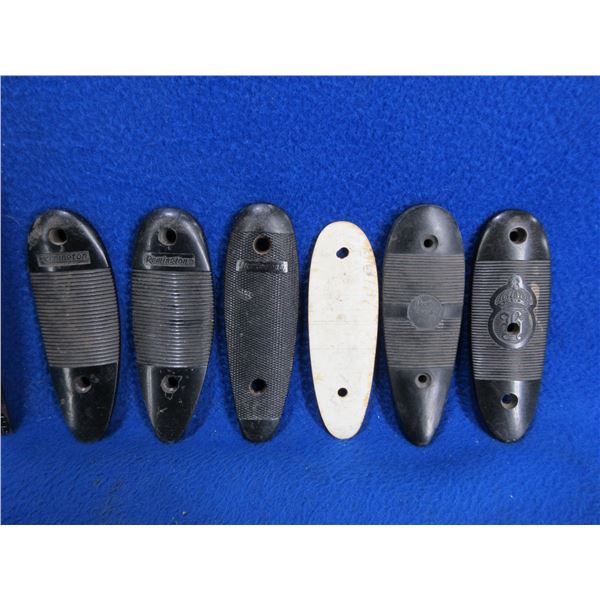 5 Plastic Butt Plates - 3 Remington, Judd, Husqvarna