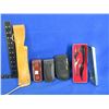 Image 2 : 3 Leather Sheaths, Nylon Sheath and a Tin Knife Case