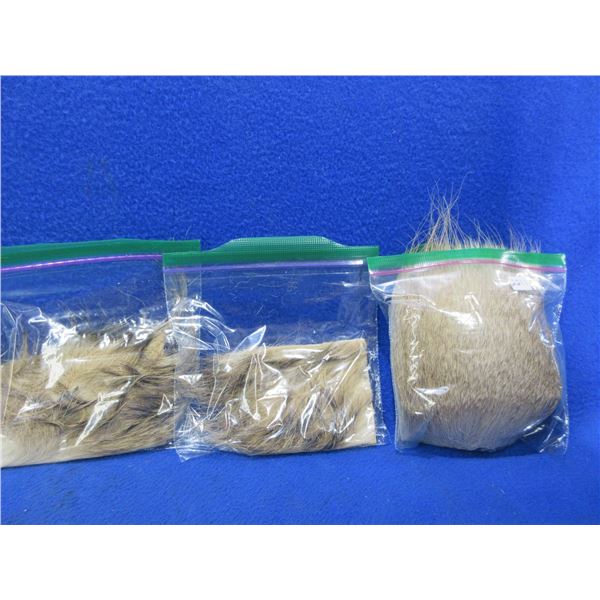3 Bags of Assorted Fur for Fly Tying