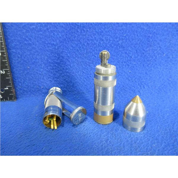 Waterproof Match Holder and a Bullet Style Lighter