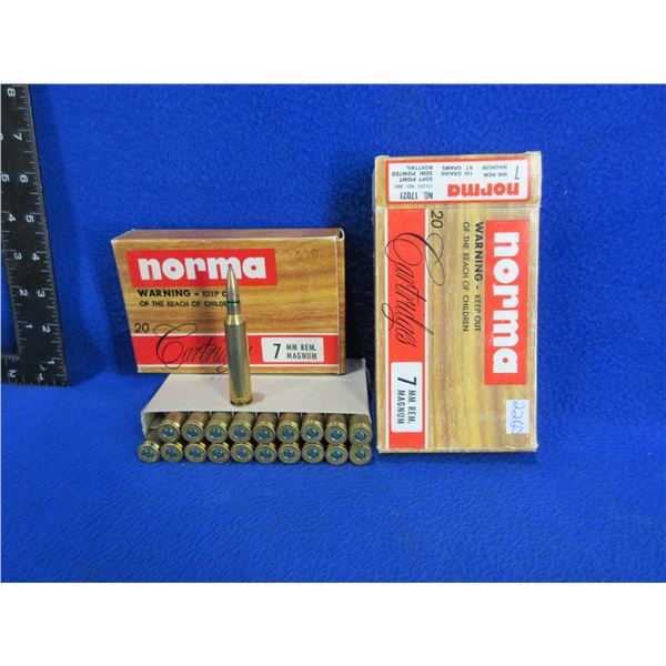 7MM Rem. Mag 150gr SP BT Norma Cartridges