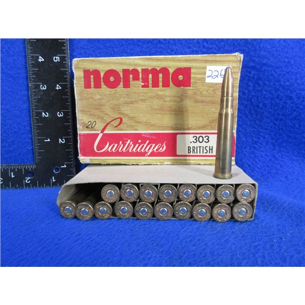 303 British 180gr SPPBT Norma Cartridges - Box of 19