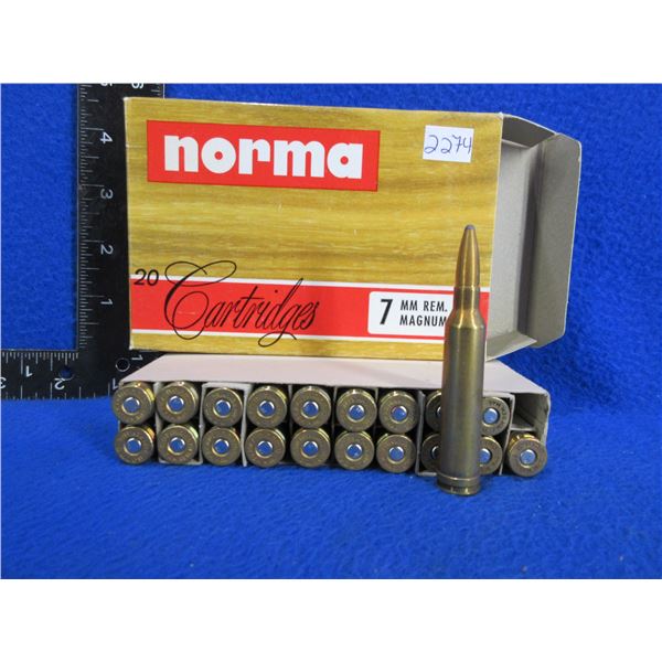 7MM Rem. Mag 150gr SP Norma Cartridges - Box of 20