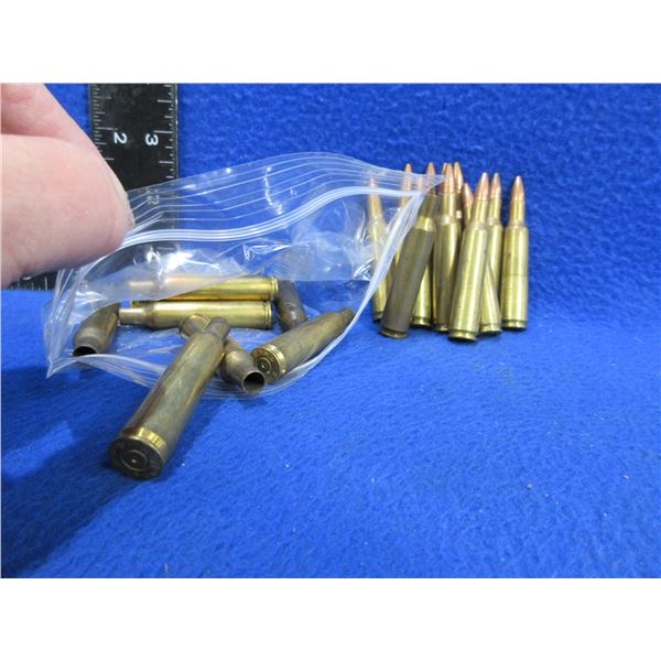 6MM Rem. Reloads - Bag of 11 + 9 Brass