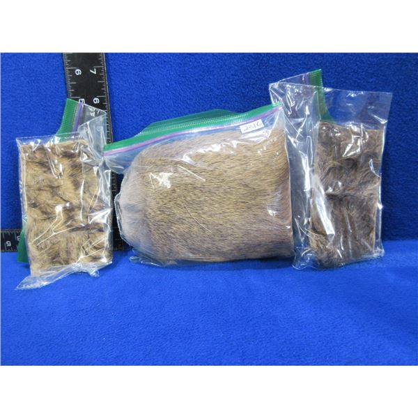 3 Bags of Assorted Fur for Fly Tying