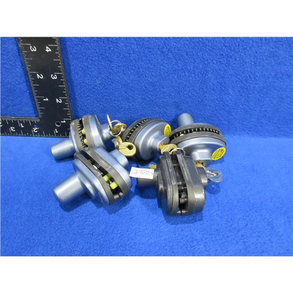 5 Trigger Locks Keyed Different - 4 have 2 keys, 1 has 1 key