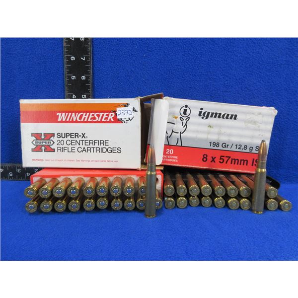 8MM Mauser Winchester and Igman Cartridges