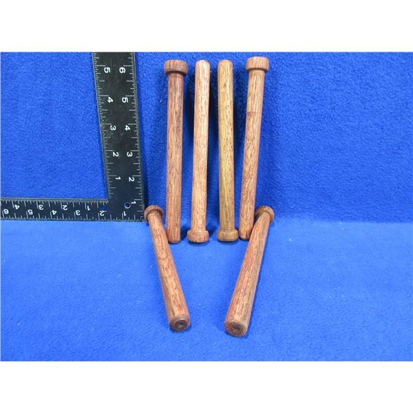 NEW - 6 Custom Turned Oak Shotgun Plugs