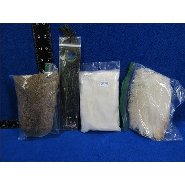 4 Bags of Assorted Feathers/Fur for Fly Tying